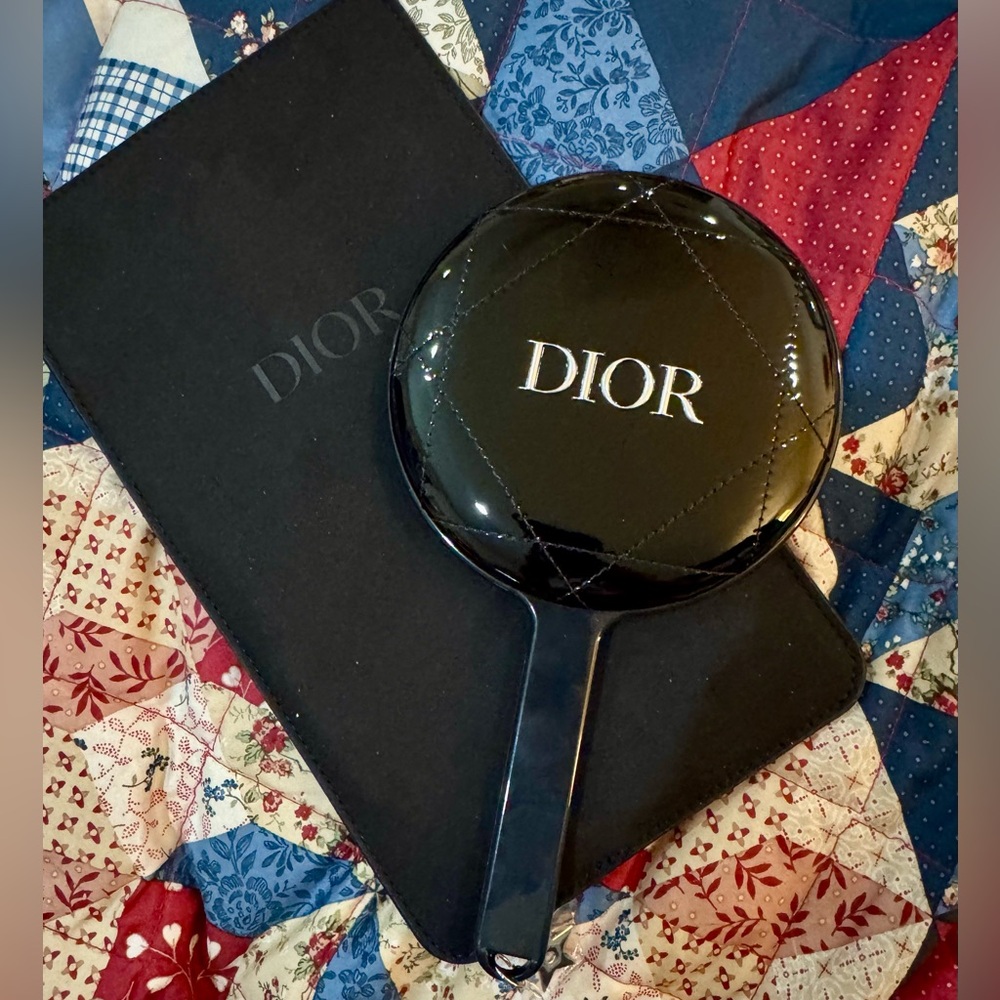 Dior black quilted mirror NEW
